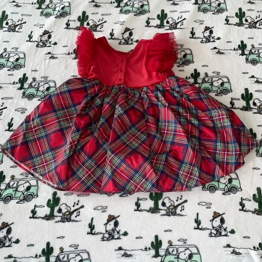 Barbie plaid toddler girl Christmas holiday party dress size 4T new with tags